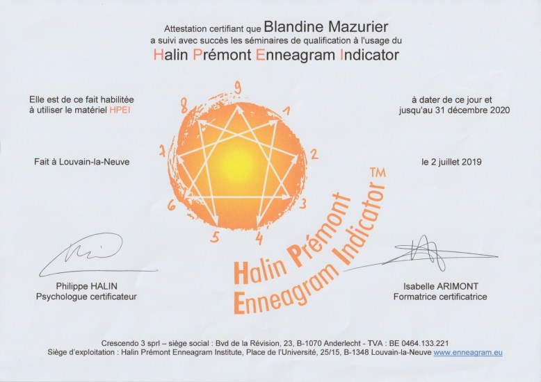 certification_ENNEAGRAMME_BMAZURIER
